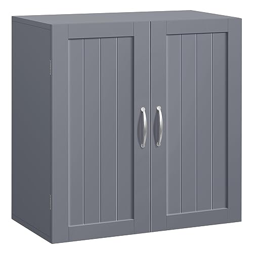 Yaheetech Hängeschrank Badezimmerschrank Wandschrank mit 2 Türen und höhenverstellbarem Einlegeboden Küchenschrank Badmöbel Medizinschrank für Wohnzimmer/Küche/Badezimmer, Dunkelgrau Yaheetech Hängeschrank Badezimmerschrank Wandschrank mit 2 Türen und höhenverstellbarem Einlegeboden Küchenschrank Badmöbel Medizinschrank für Wohnzimmer/Küche/Badezimmer, Dunkelgrau von Yaheetech