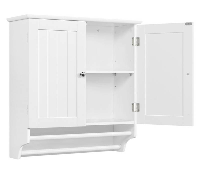 Yaheetech Hängeschrank Badezimmerschrank Badschrank mit 2 Türen & Handtuchhalter, Einlegeboden verstellbar Yaheetech Hängeschrank Badezimmerschrank Badschrank mit 2 Türen & Handtuchhalter, Einlegeboden verstellbar von Yaheetech