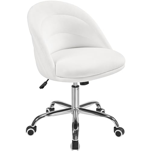 Yaheetech Homeoffice Stuhl, Schminktisch Stuhl, Schreibtischstuhl, höhenverstellbar Bürosessel, SamtStuhl mit Rollen, Drehstuhl bis 136 kg belastbar, für Schlafzimmer Wohnzimmer Weiß Yaheetech Homeoffice Stuhl, Schminktisch Stuhl, Schreibtischstuhl, höhenverstellbar Bürosessel, SamtStuhl mit Rollen, Drehstuhl bis 136 kg belastbar, für Schlafzimmer Wohnzimmer Weiß von Yaheetech