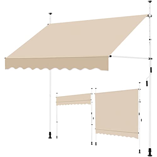 Yaheetech Klemmmarkise 250cm Breit Balkonmarkise mit Handkurbel Sonnenschutz ohne Bohren Sonnenmarkise höhenverstellbar Markise mit Gestell, Beige Yaheetech Klemmmarkise 250cm Breit Balkonmarkise mit Handkurbel Sonnenschutz ohne Bohren Sonnenmarkise höhenverstellbar Markise mit Gestell, Beige von Yaheetech
