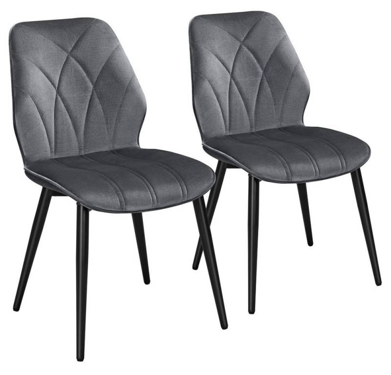 Yaheetech Küchenstuhl (2 St), Esszimmerstühle 2er Set Polsterstuhl für Küche/Esszimmer von Yaheetech