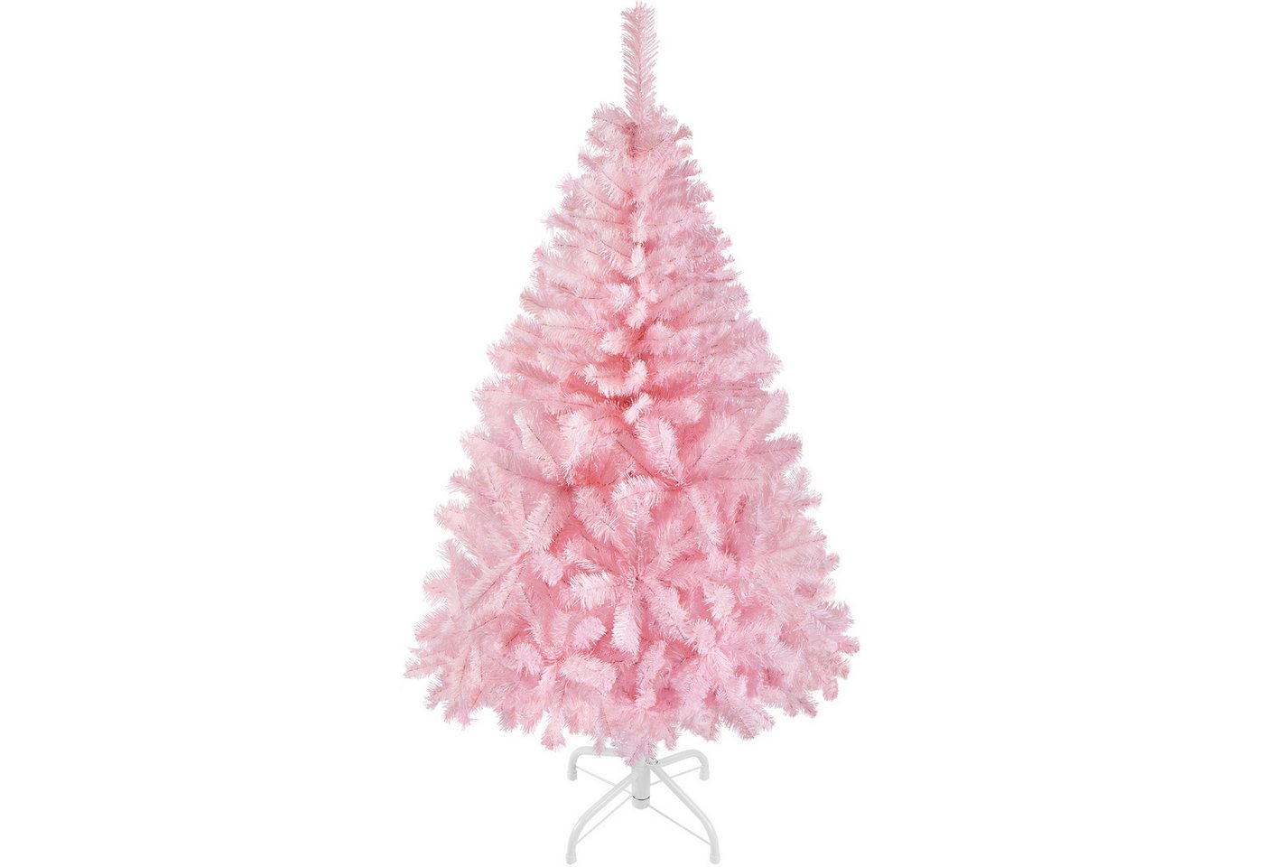 Yaheetech Künstlicher Weihnachtsbaum 61-183 cm (H), Tannenbaum, 124cm Weihnachtsbaum mit 208 Spitzen & Faltbarem Metallständer von Yaheetech