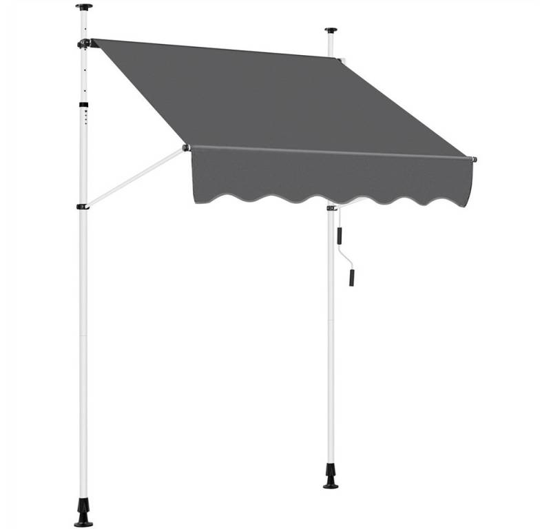 Yaheetech Markise 150/200/250/300 cm (Breite) Klemmmarkise mit Handkurbel Sonnenschutz von Yaheetech
