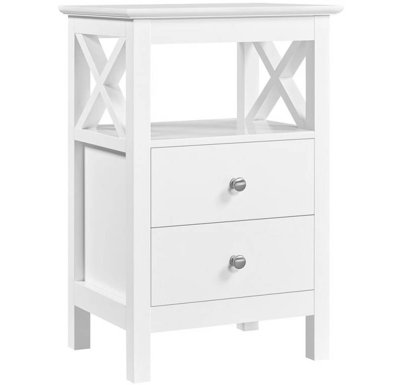 Yaheetech Nachtkonsole Nachttisch, mit 2 Schubladen, Beistelltisch für Boxspringbett von Yaheetech