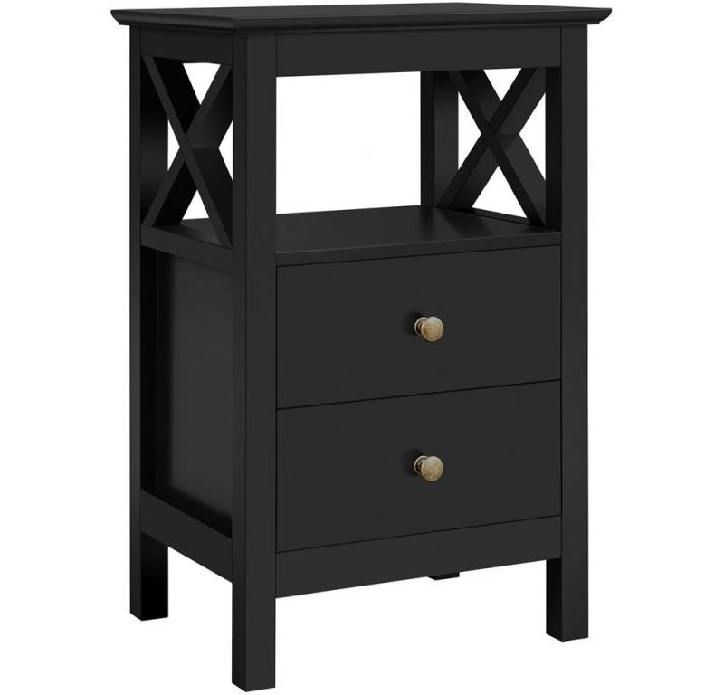 Yaheetech Nachtkonsole Nachttisch (1 St), mit 2 Schubladen, Beistelltisch für Boxspringbett von Yaheetech