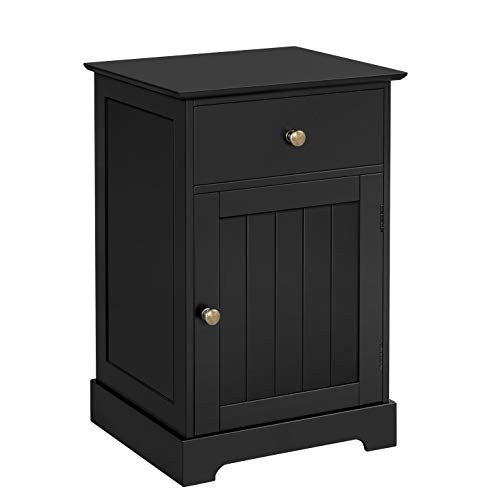 Yaheetech Nachtschrank Nachtkommode Boxspringbett Nachttisch mit 1 Schublade und verstellbarem Einlegeboden Moderner Beistelltisch für Schlafzimmer/Wohnzimmer 40 x 35 x 60 cm, Schwarz Yaheetech Nachtschrank Nachtkommode Boxspringbett Nachttisch mit 1 Schublade und verstellbarem Einlegeboden Moderner Beistelltisch für Schlafzimmer/Wohnzimmer 40 x 35 x 60 cm, Schwarz von Yaheetech