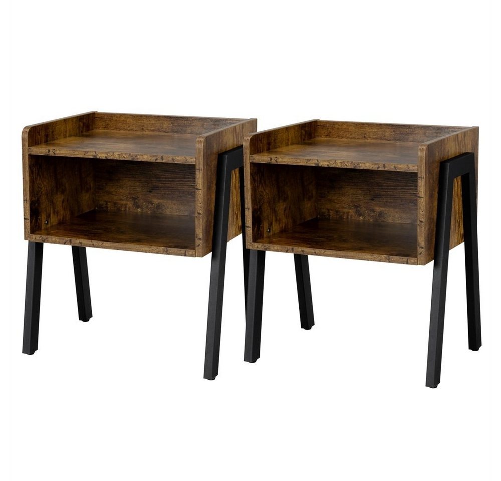 Yaheetech Nachttisch, Retro Nachtschrank mit 2 Ablagen, stapelbar Yaheetech Nachttisch, Retro Nachtschrank mit 2 Ablagen, stapelbar von Yaheetech