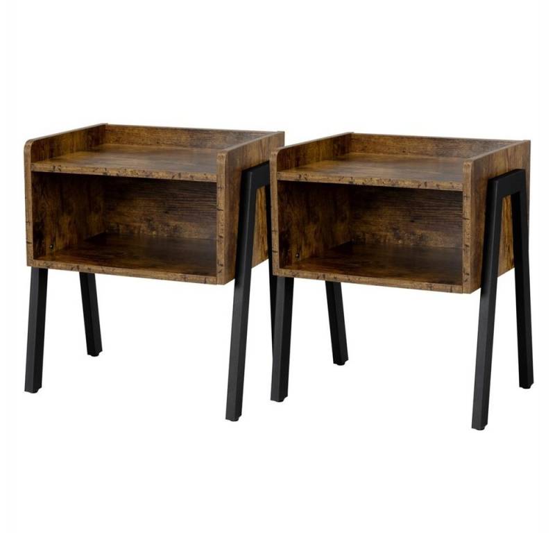 Yaheetech Nachttisch, Retro Nachtschrank mit 2 Ablagen, stapelbar Yaheetech Nachttisch, Retro Nachtschrank mit 2 Ablagen, stapelbar von Yaheetech