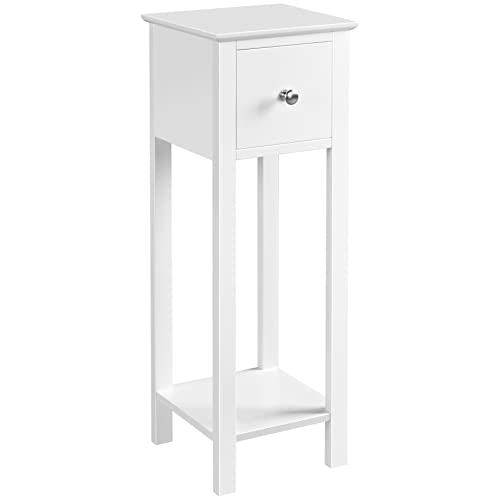Yaheetech Nachttisch Nachtkommode mit 1 Schublade und 2 Ablagen Schlichter Nachtschrank Sofatisch Couchtisch aus Holz Beistelltisch für Wohnzimmer Schlafzimmer, 25 × 25 × 70 cm Weiß Yaheetech Nachttisch Nachtkommode mit 1 Schublade und 2 Ablagen Schlichter Nachtschrank Sofatisch Couchtisch aus Holz Beistelltisch für Wohnzimmer Schlafzimmer, 25 × 25 × 70 cm Weiß von Yaheetech