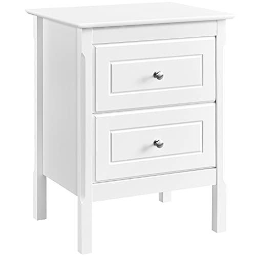 Yaheetech Nachttisch Nachtschrank mit 2 Schubladen Boxspringbett Nachtkommode Beistelltisch Holz Sofatisch Nachtkonsole 48 x 40 x 61 cm, Weiß Yaheetech Nachttisch Nachtschrank mit 2 Schubladen Boxspringbett Nachtkommode Beistelltisch Holz Sofatisch Nachtkonsole 48 x 40 x 61 cm, Weiß von Yaheetech