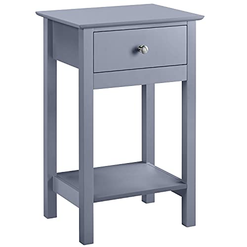 Yaheetech Nachttisch mit Schublade, Beistelltisch mit Ablage, Nachtkonsole Kommode Sofatisch, 40 x 30 x 61 cm Grau Yaheetech Nachttisch mit Schublade, Beistelltisch mit Ablage, Nachtkonsole Kommode Sofatisch, 40 x 30 x 61 cm Grau von Yaheetech