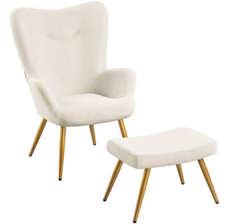 Yaheetech Relaxsessel Ohrensessel mit Hocker, Loungesessel mit Klappbarer Rückenlehne Yaheetech Relaxsessel Ohrensessel mit Hocker, Loungesessel mit Klappbarer Rückenlehne von Yaheetech