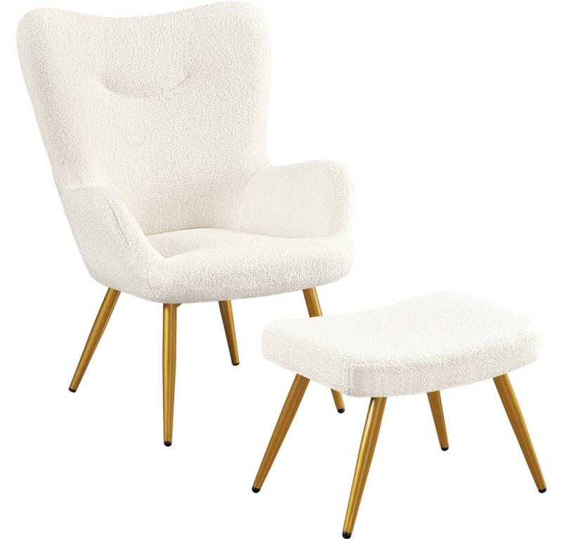 Yaheetech Relaxsessel Ohrensessel mit Hocker, Loungesessel mit Klappbarer Rückenlehne Yaheetech Relaxsessel Ohrensessel mit Hocker, Loungesessel mit Klappbarer Rückenlehne von Yaheetech