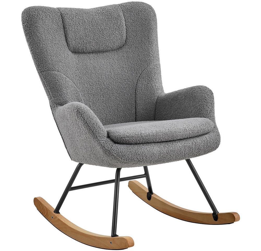 Yaheetech Schaukelstuhl Schaukelsessel in Teddyfell-Optik, Relaxsessel Loungesessel Ohrensessel mit Klappbarer Rückenlehne Yaheetech Schaukelstuhl Schaukelsessel in Teddyfell-Optik, Relaxsessel Loungesessel Ohrensessel mit Klappbarer Rückenlehne von Yaheetech
