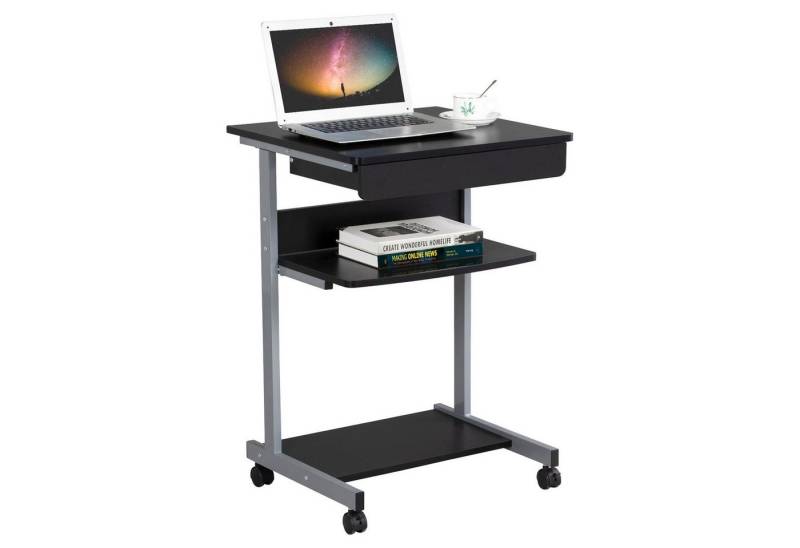 Yaheetech Schreibtisch Computertisch, mit Tastaturablage, Laptoptisch für Homeoffice von Yaheetech