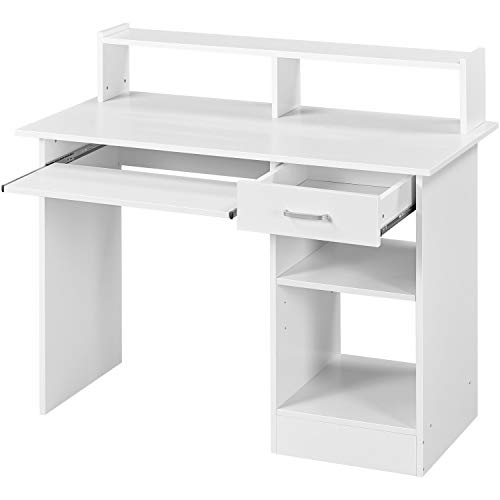 Yaheetech Schreibtisch Computertisch mit Ablage Bürotisch PC-Tisch Tisch für Home Office 106 x 94 x 50 cm von Yaheetech