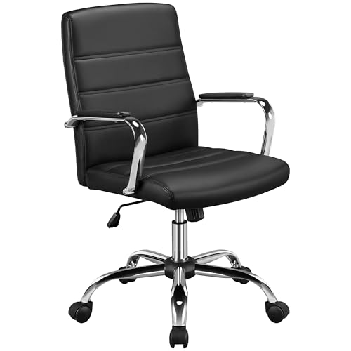 Yaheetech Schreitischstuhl ergonomisch Bürostuhl mit Armlehnen Home-Office Stuhl Drehstuhl mit Rollen Arbeitsstuhl mit Rückenlehne für Büro/Arbeitszimmer Schwarz Yaheetech Schreitischstuhl ergonomisch Bürostuhl mit Armlehnen Home-Office Stuhl Drehstuhl mit Rollen Arbeitsstuhl mit Rückenlehne für Büro/Arbeitszimmer Schwarz von Yaheetech