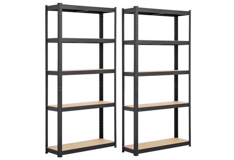 Yaheetech Schwerlastregal 180 x 30 x 180cm, Standregal Kellerregal, 5 verstellbare Ablagen, bis 875kg belastbar von Yaheetech