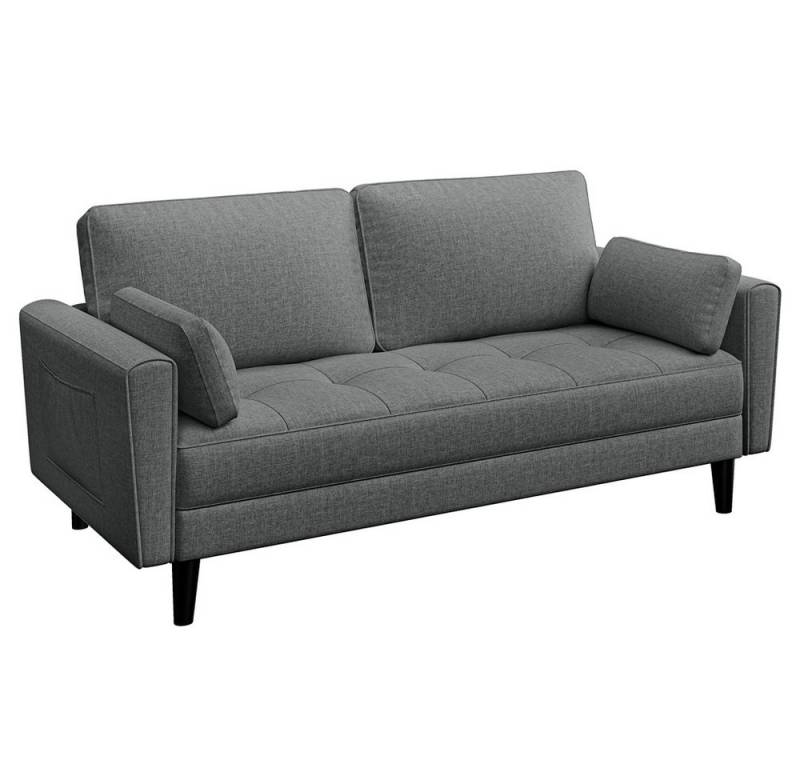 Yaheetech Sofa, 2 Sitzer Loungesofa mit 2 Kissen und Armlehnen von Yaheetech
