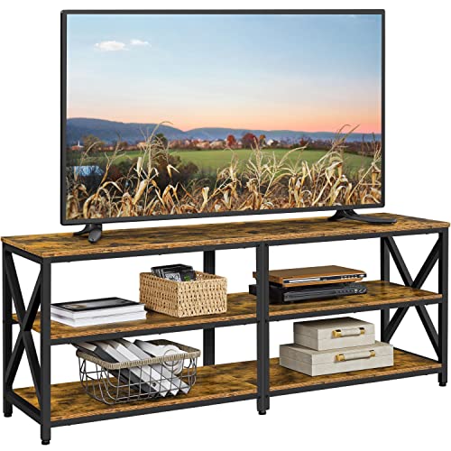 Yaheetech TV-Schrank Fernsehschrank mit Ablagen TV-Bank für Fernseher bis zu 70 Zoll Holz Fernsehtisch Industrie-Design, 160 × 40 × 61,5 cm von Yaheetech