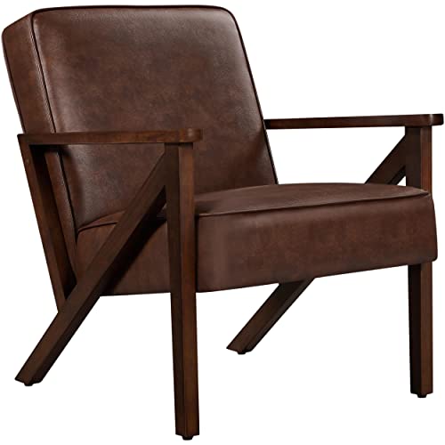 Yaheetech TV Sessel Freizeit Relaxsessel Kunstleder Loungesessel Lehnstuhl Polstersessel Einzelsofa mit Massivholzbeinen für Balkon/Wohnzimmer/Schlafzimmer/Empfangsbereich Dunkelbraun Yaheetech TV Sessel Freizeit Relaxsessel Kunstleder Loungesessel Lehnstuhl Polstersessel Einzelsofa mit Massivholzbeinen für Balkon/Wohnzimmer/Schlafzimmer/Empfangsbereich Dunkelbraun von Yaheetech