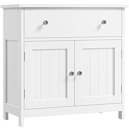 Yaheetech Waschbeckenunterschrank Unterschrank Badezimmerschrank mit Schublade und 2 Türen Landhausstil Waschtischunterschrank Badmöbel für Badezimmer, 60 x 30 x 60 cm von Yaheetech