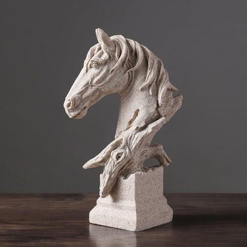 Yahu Lando Kreative Kunst, Retro-Pferdekopf-Ornament, Kunstharz-Statue, Ornamente, abstrakter Stil, Skulpturen, Wohnzimmer, Esszimmer, Schreibtisch, Bücherregal, dekorative Objekte, Bürodekoration (13 Yahu Lando Kreative Kunst, Retro-Pferdekopf-Ornament, Kunstharz-Statue, Ornamente, abstrakter Stil, Skulpturen, Wohnzimmer, Esszimmer, Schreibtisch, Bücherregal, dekorative Objekte, Bürodekoration (13 von Yahu Lando