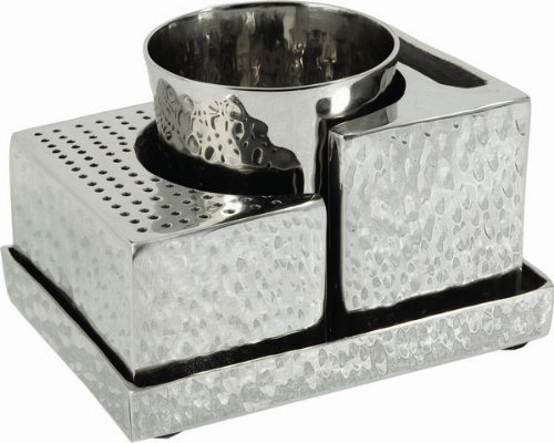 Yair Emanuel Hawdala Set für geflochten Kerze + Spice Box Halter Judaica Nickel Hawdala Set Apart Hammer Arbeit geht von Yair Emanuel