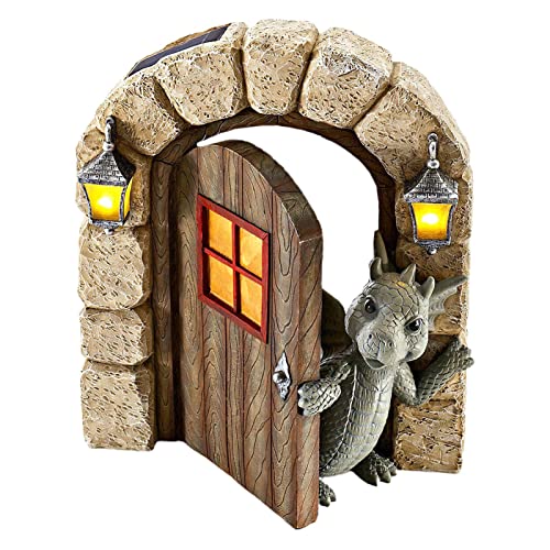 Harz Kleine Dinosaurier Gartendeko Figuren - Drachenskulptur Gartenfigur Drache Statue, Tierfigur Gartenstatue Dekorative Handarbeit Ornament, Geschenk Für Haus, Hof, Rasen, Balkon Dekoration 10 CM von Yajexun