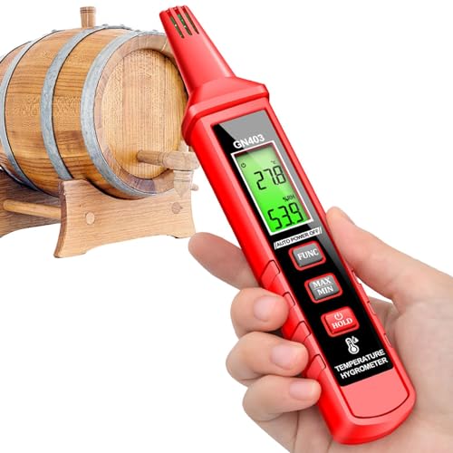 Yajexun Digitales Hygrometer für den Innenbereich, Temperatur- und Luftfeuchtigkeitsmesser, Feuchtigkeitsüberwachungsmessgerät für Räume, Kleines digitales elektronisches Temperatur- und von Yajexun