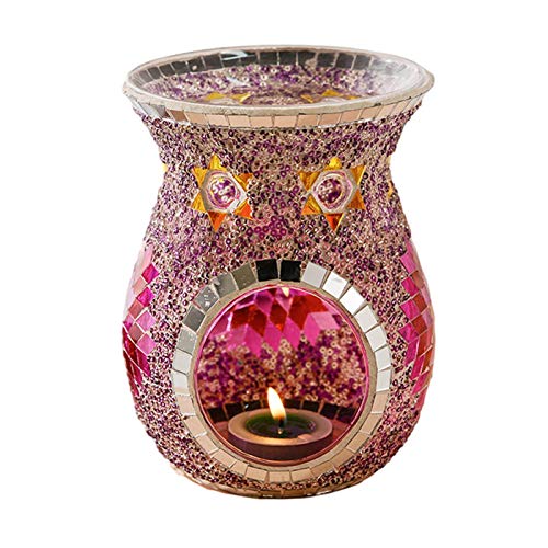 Yajexun Duftlampen Teelichthalter Aromalampe Aus Keramik Aroma Diffuser, Keramik Blumen Aroma Lampe Duftöl Lampe Keramik Teelicht Halter Kerzenhalter Set, Aroma Diffuser Mit Der Candle Löffel von Yajexun