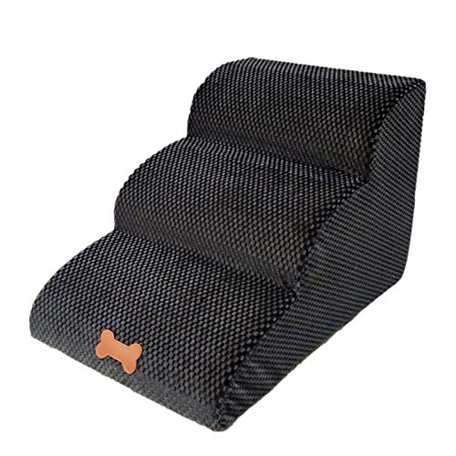 Yajexun Hundetreppe Für Kleine Hunde 40cm Hoch, Hundetreppe 3 Schichten Haustiertreppe Katzentreppe, Schlafsofa Leiter Haustiertreppe Für Hunde Und Katzen, 60 x 42 x 39 cm von Yajexun