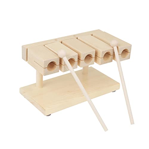 Yajimsa 5 Tones Rhythm Maple Blocks, Wood Percussion Block, Clear Texture Maple Manual Strike Wood Rhythm Blocks, für National Music von Yajimsa