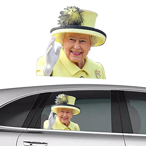 Yajimsa Autofenster Aufkleber - Tod von Königin Elizabeth II - Glas Auto-Fensteraufkleber Wasserdicht Personalisierte Queen Elizabeth, 9. Sept. 2022 - Queen Elizabeth II 1926-2022 Death Tri-bute von Yajimsa