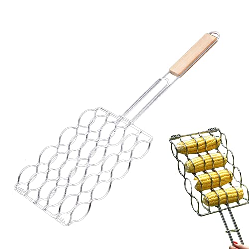 Yajimsa Grillgitter Mais Maisbräter Maiskolbenhalter BBQ Grillrost Grillguthalter Maiskolbenhalter für Maiskolben Maisspieße Grillen Spieße Stocher BBQ Grillzubehör von Yajimsa