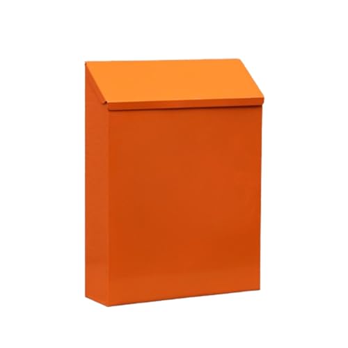 Yajuer Briefkasten, Moderner Briefkasten, Metallbriefkästen Zur Wandmontage Im Außenbereich, Metallbriefkasten, Wandbriefkasten, Außenbriefkästen, Wandbriefkasten für Den Außenbereich(Orange) von Yajuer