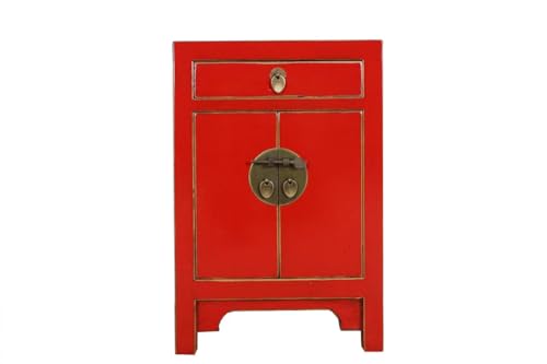 Yajutang Chinesische Kommode chinesischer Nachtschrank Massivholz China rot von Yajutang