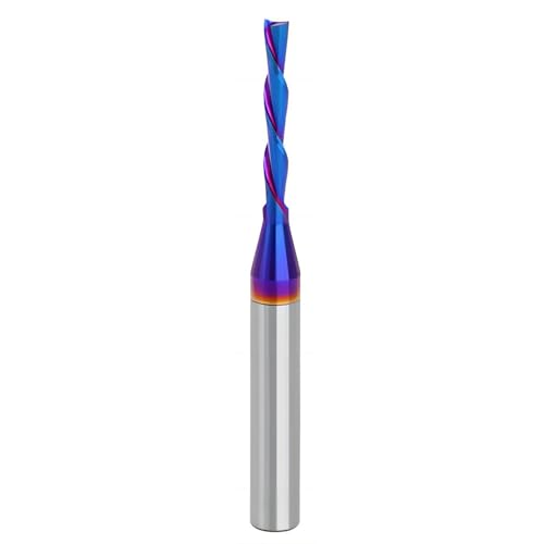Yakamoz 1/4 Zoll Schaft Hartmetall Downcut Spiralfräser Bit 1/8 Zoll Schnittdurchmesser und 13/16 Zoll Schnittlänge Down Spiral Bit CNC Router Bit mit Nano Blue Beschichtung Schaftfräser für Holz Yakamoz 1/4 Zoll Schaft Hartmetall Downcut Spiralfräser Bit 1/8 Zoll Schnittdurchmesser und 13/16 Zoll Schnittlänge Down Spiral Bit CNC Router Bit mit Nano Blue Beschichtung Schaftfräser für Holz von Yakamoz