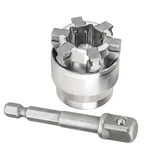 Yakamoz Verstellbarer Universal-Steckschlüssel-Griffadapter, 10–19 mm, Sechskantkopfmuttern und Schrauben, Schraubenzieher-Werkzeug für 3/8-Zoll-Antrieb, Ratsche, Drehmomentschlüssel und Bohrmaschine von Yakamoz