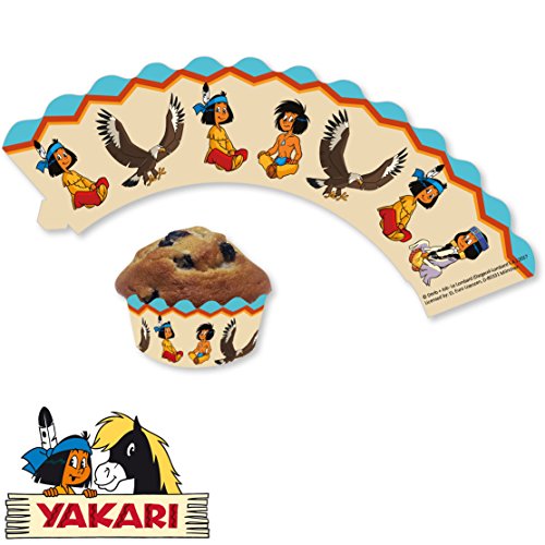 Yakari 12 Cupcake Banderolen Muffins und Cupcakes // Indianer Indianerjunge Sioux Kleiner Donner Party Kindergeburtstag Geburtstag Kinder Mottoparty von Yakari