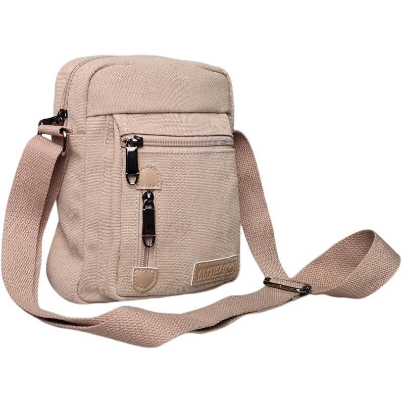 YAKFIELD Umhängetasche Cook Canvas Cross Body Schultertasche Reise Handy Tasche-Creme von Yakfield