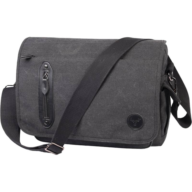 YAKFIELD Umhängetasche Everest Canvas Messenger Bag Laptop Schulter Tasche 15" von Yakfield
