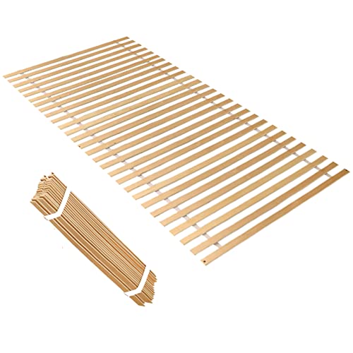 Yakimz 1x Lattenrost Rollrost 90x200 cm (28 Latten) Rollrost Premium Lattenrahmen Bettrost, Holzlatten Rolllattenrost von Yakimz