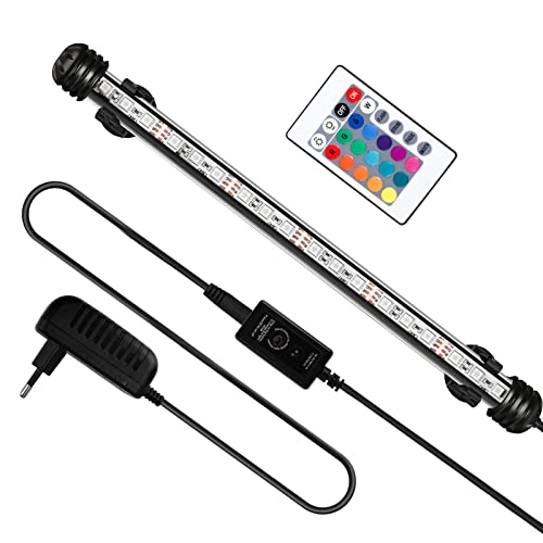 Yakimz Aquarium LED Beleuchtung, 3W Aquarium-Licht RGB, IP67 Wasserdicht, Universal Fit Aquarium Lamp, für Fisch Tank, Pflanzen Aquarium, EU Stecker von Yakimz