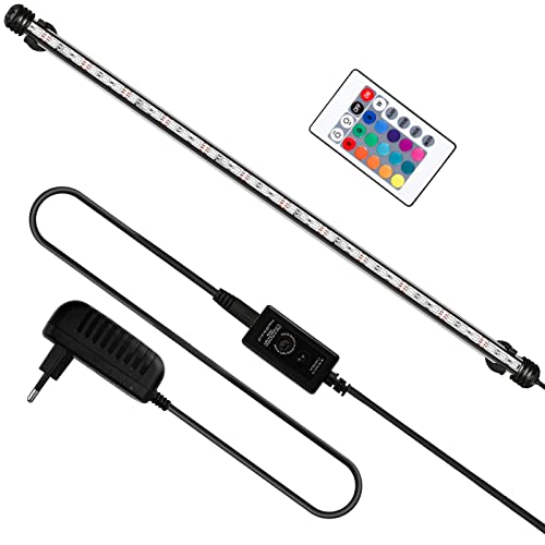 Yakimz Aquarium LED Beleuchtung, 6,2W Aquarium-Licht RGB, IP67 Wasserdicht, Universal Fit Aquarium Lamp, für Fisch Tank, Pflanzen Aquarium, EU Stecker von Yakimz