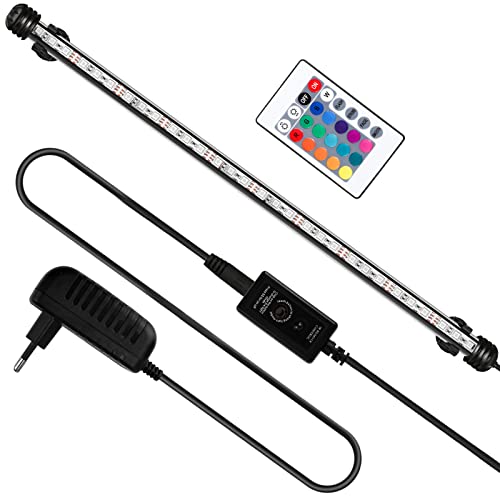 Yakimz Beleuchtung für Aquarien LED, 5,8W RGB Aquarium-Licht, IP67 Wasserdicht, Universal Fit Aquarium Lamp, für Fisch Tank, Pflanzen Aquarium, EU Stecker von Yakimz