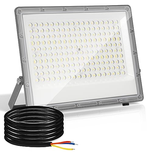 Yakimz LED Aussenstrahler 150W, LED Strahler Superhell 14850LM LED Scheinwerfer Außen, 6000K Kaltweiß LED Flutlicht, IP65 Wasserfest Außenstrahler, Flutlicht für Garage, Flur, Garten (Kein Stecker) von Yakimz