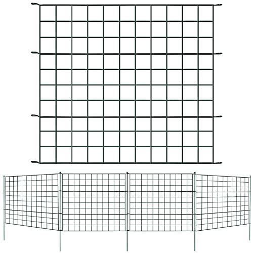 Yakimz Teichzaun Gartenzaun 5x, Gartenzäune Freigehege mit 11 Zaunelemente-5 Zaunelemente 6 Befestigungsstäben, Metallzaun Gitterzaun Länge 3,75m - Gerade, Grün Yakimz Teichzaun Gartenzaun 5x, Gartenzäune Freigehege mit 11 Zaunelemente-5 Zaunelemente 6 Befestigungsstäben, Metallzaun Gitterzaun Länge 3,75m - Gerade, Grün von Yakimz
