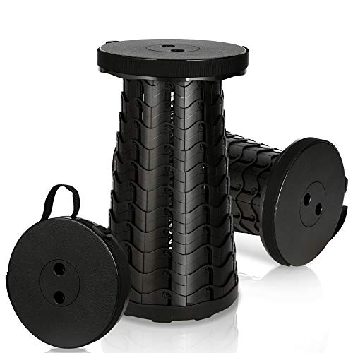 Yakimz Tragbarer Klapphocker Faltbar Campinghocker Klappbar Teleskophocker Höhenverstellbar für Camping Angeln Wandern Reisen Grillen, Max 180 kg belastbar von Yakimz