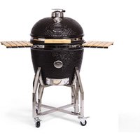 Yakiniku Gestell und Seitentische, Edelstahl, für 19 Zoll Kamado Grill - silberfarben von Yakiniku